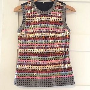 French Connection— Colorful Sequin Top